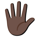 Hand With Fingers Splayed Emoji Google