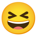 Grinning Squinting Face Emoji Google