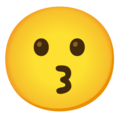 Kissing Face Emoji Google