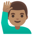Man Raising Hand Emoji Google