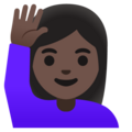 Woman Raising Hand Emoji Google