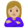 Woman Pouting Emoji Google