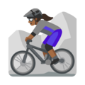 Woman Mountain Biking Emoji Google