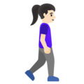 Woman Walking Facing Right Emoji Google