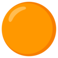 Large Orange Circle Emoji Google