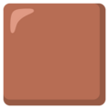 Large Brown Square Emoji Google