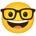 Nerd Face Emoji Google