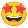 Star Struck Emoji Google