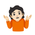Person Shrugging Emoji Google