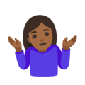 Woman Shrugging Emoji Google