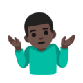 Man Shrugging Emoji Google