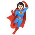 Woman Superhero Emoji Google