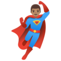 Man Superhero Emoji Google