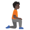 Person Kneeling Facing Right Emoji Google