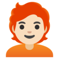 Person Red Hair Emoji Google