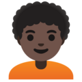 Person Curly Hair Emoji Google
