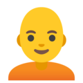 Person Bald Emoji Google