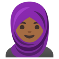 Person With Headscarf Emoji Google