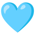 Light Blue Heart Emoji Google