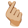 Hand With Index Finger And Thumb Crossed Emoji Google