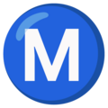 Circled M Emoji Google