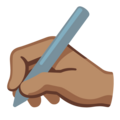 Writing Hand Emoji Google