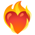 Heart On Fire Emoji Google