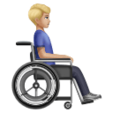 Man In Manual Wheelchair Facing Right Emoji Huawei