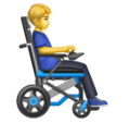 Man In Motorized Wheelchair Facing Right Emoji Huawei