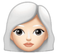 Woman White Hair Emoji Huawei