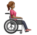 Woman In Manual Wheelchair Facing Right Emoji Huawei