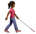 Woman With White Cane Facing Right Emoji Huawei