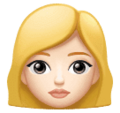 Woman Blond Hair Emoji Huawei