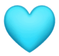 Light Blue Heart Emoji Huawei