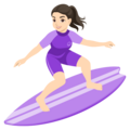 Woman Surfing Emoji Joypixels
