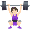 Woman Lifting Weights Emoji Joypixels