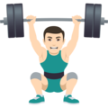 Man Lifting Weights Emoji Joypixels