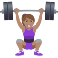 Woman Lifting Weights Emoji Joypixels
