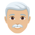Man White Hair Emoji Joypixels