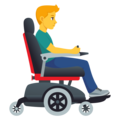 Man In Motorized Wheelchair Facing Right Emoji Joypixels