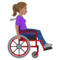 Woman In Manual Wheelchair Facing Right Emoji Joypixels