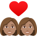 Couple With Heart Woman Woman Emoji Joypixels