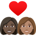 Couple With Heart Woman Woman Emoji Joypixels