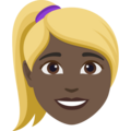Woman Blond Hair Emoji Joypixels