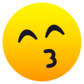 Kissing Face With Smiling Eyes Emoji Joypixels