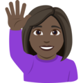 Woman Raising Hand Emoji Joypixels