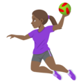 Woman Playing Handball Emoji Joypixels