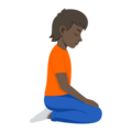 Person Kneeling Facing Right Emoji Joypixels
