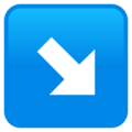 Down Right Arrow Emoji Joypixels