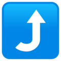Right Arrow Curving Up Emoji Joypixels